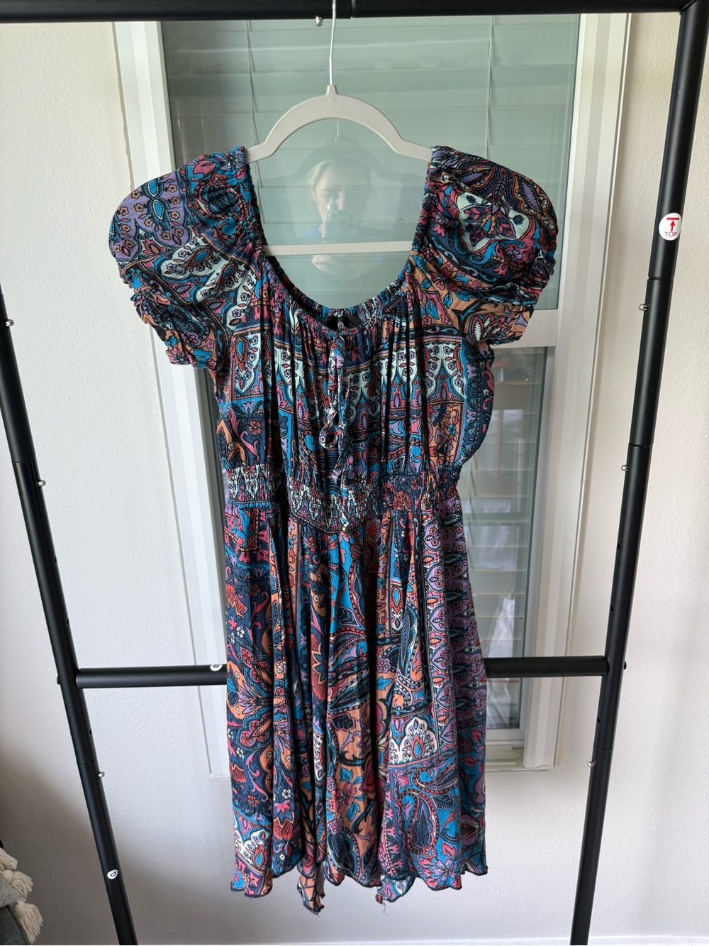 Angie Paisley Mini Dress - Teal, Navy, Rust, Pink
